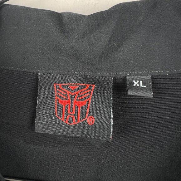 Vintage Transformers Shirt Mens XL Black Optimus Prime Collared Button Up G1 Y2K - Picture 3 of 5